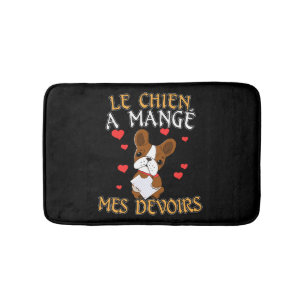 Tapis De Bain Mon chien a mangé mes devoirs - Citation pour appr
