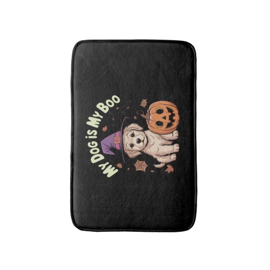 Tapis De Bain Mon chien est My Boo Halloween (Devant (Vertical))
