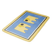 Tapis De Bain Mon éléphant ensoleillé sur le bleu (Angle)