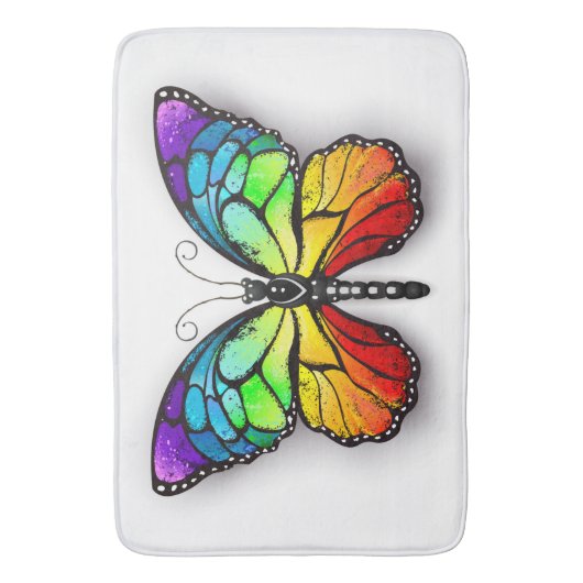 Tapis De Bain Monarque papillon arc-en-ciel (devant Vertical)