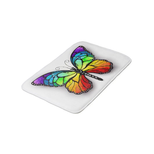 Tapis De Bain Monarque papillon arc-en-ciel (Angle)