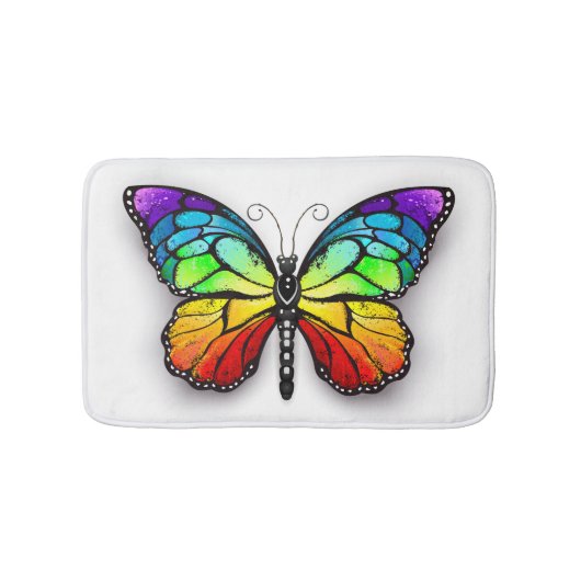 Tapis De Bain Monarque papillon arc-en-ciel (Devant)