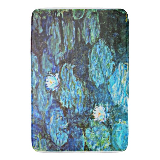 Tapis De Bain Monet - Lys d'eau (bleu) (devant Vertical)