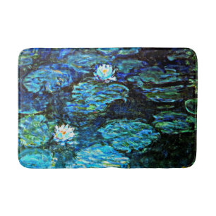 Tapis De Bain Monet - Lys d'eau Bleus