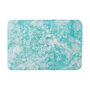 Tapis De Bain Monnaie bleu et Marbre blanc texture