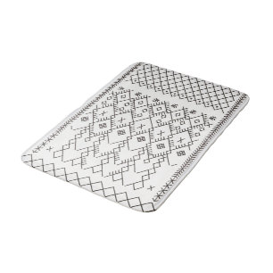 Tapis De Bain Monochrome Kilim : Art Tribal Marocain de Texture