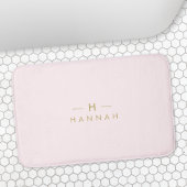 Tapis De Bain Monogram Blush | Elegant Gold Minimum