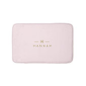 Tapis De Bain Monogram Blush | Elegant Gold Minimum (Devant)
