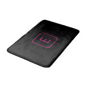 Tapis De Bain Monogram de Styled | Pink & Black (Angle)