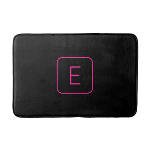 Tapis De Bain Monogram de Styled Pink & Black