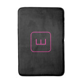Tapis De Bain Monogram de Styled | Pink & Black (Devant (Vertical))