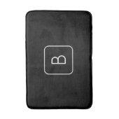 Tapis De Bain Monogram de Styled | White & Black (Devant (Vertical))