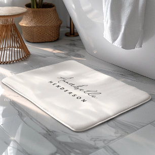 Tapis De Bain Monogram neutre Minimalist stylish
