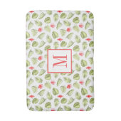Tapis De Bain Monogram Tropical Palm Feuille Motif (Devant (Vertical))