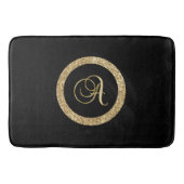 Tapis De Bain Monogramme A, élégant script doré (Devant)