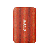 Tapis De Bain Monogramme à motif rayé aztèque orange rustique (Devant (Vertical))