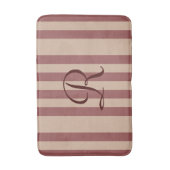 Tapis de bain monogramme à peluche de Bourgogne/Ta (Devant (Vertical))