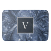 Tapis De Bain Monogramme Abstrait bleu Mat de bain (Devant)