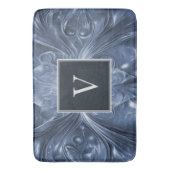 Tapis De Bain Monogramme Abstrait bleu Mat de bain (devant Vertical)