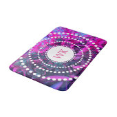 Tapis De Bain Monogramme art succulent assez rose et pourpre (Angle)