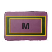 Tapis De Bain Monogramme Automne violet jaune vert (Devant)