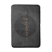 Tapis de bain monogramme avec style de nom personn (Devant (Vertical))
