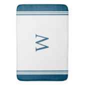 Tapis De Bain Monogramme bleu (devant Vertical)