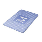 Tapis De Bain Monogramme bleu cercles motif (Angle)