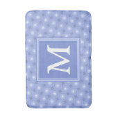 Tapis De Bain Monogramme bleu cercles motif (Devant (Vertical))