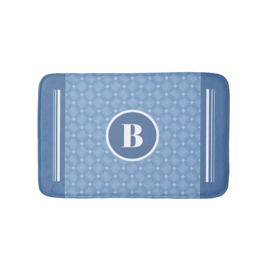Tapis De Bain Monogramme Blue Diamond Baby Nursery Bath Mat (Devant)