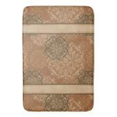 Tapis De Bain Monogramme Boho foncé rouille Mandalas (devant Vertical)