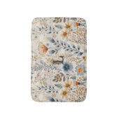 Tapis De Bain Monogramme botanique fleur sauvage (Devant (Vertical))