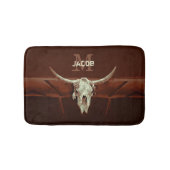 Tapis De Bain Monogramme Brown du crâne taureau Pays occidental  (Devant)