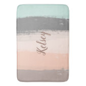 Tapis De Bain Monogramme Brush Strokes Colorée | (devant Vertical)