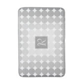 Tapis De Bain Monogramme Cercles Gris Moderne (Devant (Vertical))