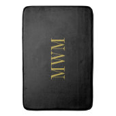 TAPIS DE BAIN MONOGRAMME CHIC DU BAIN MAT_BLACK SOLID/GOLD (devant Vertical)