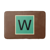 Tapis De Bain Monogramme Chocolat Monnaie Brown et foncée (Devant)