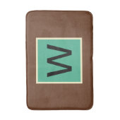 Tapis De Bain Monogramme Chocolat Monnaie Brown et foncée (Devant (Vertical))