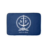 Monogramme classique Ancre bleu marine Bateau de p
