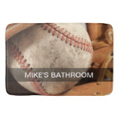 Tapis De Bain Monogramme de baseball (Devant)