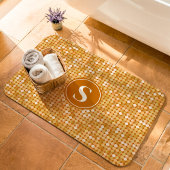 Tapis De Bain Monogramme de boule Disco Gold Parties scintillant