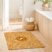 Tapis De Bain Monogramme de boule Disco Gold Parties scintillant