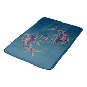 Tapis De Bain Monogramme de carpe koï japonaise (Angle)