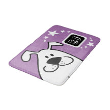 Monogramme de chien de caricature mignon