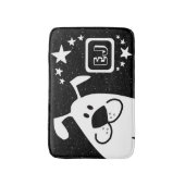 Tapis De Bain Monogramme de chien de caricature mignon (Devant (Vertical))