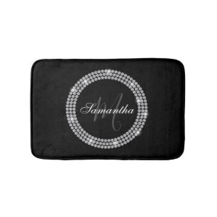 Tapis De Bain Monogramme de diamants