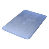 Tapis De Bain Monogramme de gradation bleue (Angle)