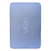 Tapis De Bain Monogramme de gradation bleue (devant Vertical)