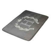 Tapis De Bain Monogramme de guirlande de laurier (Angle)