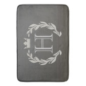Tapis De Bain Monogramme de guirlande de laurier (devant Vertical)
